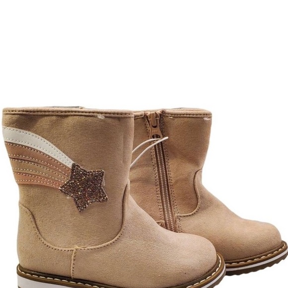 Toddler Girls Boots Isla Rainbow Zipper Slip On Winter Boots Shooting Star - Picture 9 of 11